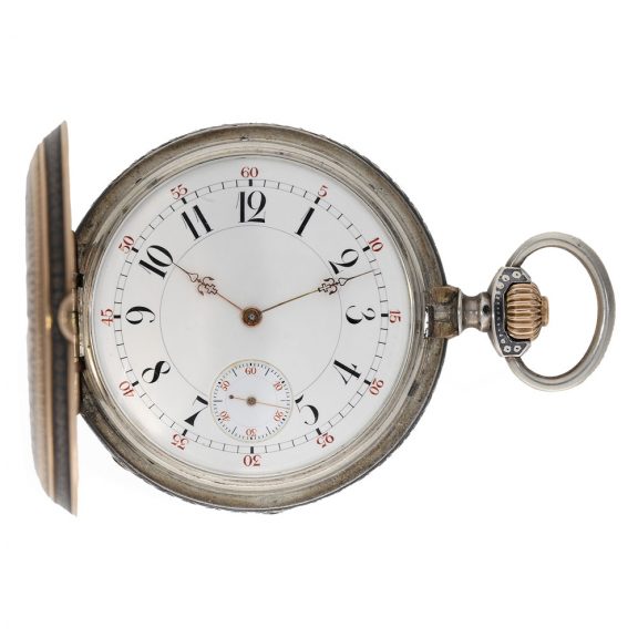 Swiss gold and tula silver anker chronometer pocket watch Circa 1890