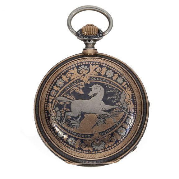 Swiss gold and tula silver anker chronometer pocket watch Circa 1890 Swiss gold and tula silver anker chronometer pocket watch Circa 1890