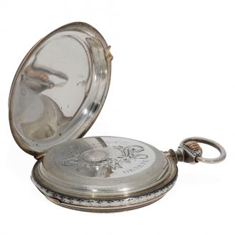 Swiss gold and tula silver anker chronometer pocket watch Circa 1890