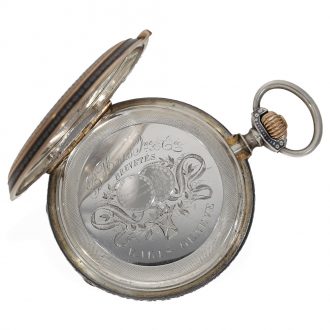 Swiss gold and tula silver anker chronometer pocket watch Circa 1890