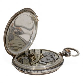 Swiss gold and tula silver anker chronometer pocket watch Circa 1890