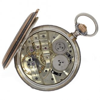 Swiss gold and tula silver anker chronometer pocket watch Circa 1890