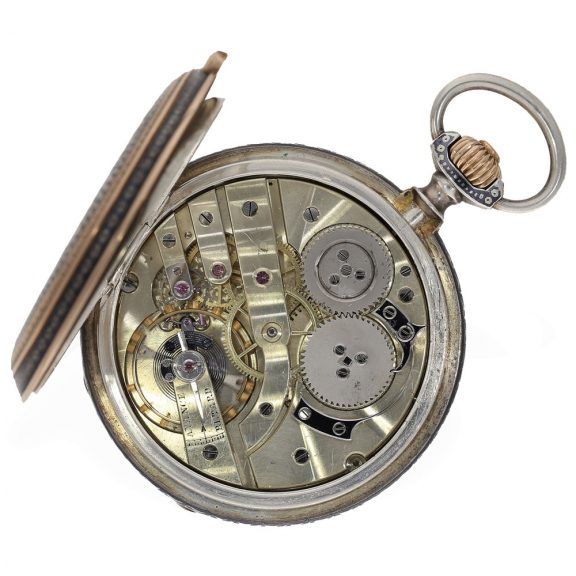 Swiss gold and tula silver anker chronometer pocket watch Circa 1890 Swiss gold and tula silver anker chronometer pocket watch Circa 1890