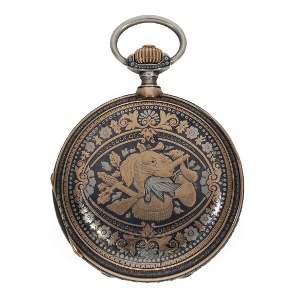 Swiss gold and tula silver anker chronometer pocket watch Circa 1890 Swiss gold and tula silver anker chronometer pocket watch Circa 1890