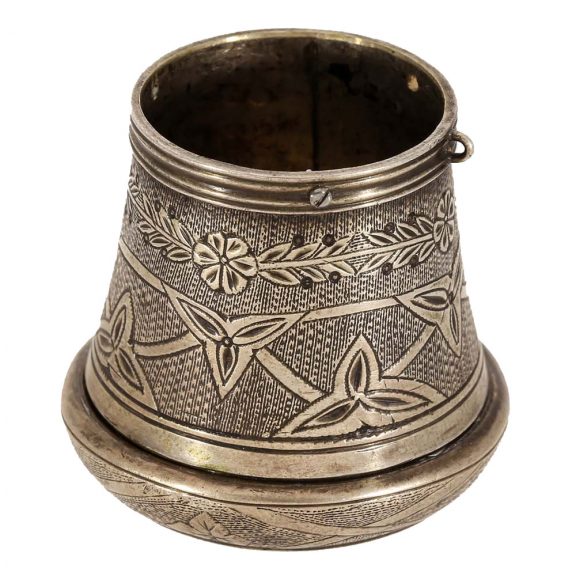 French silver walking stick head with integrated verge watch Circa 1780 French silver walking stick head with integrated verge watch Circa 1780