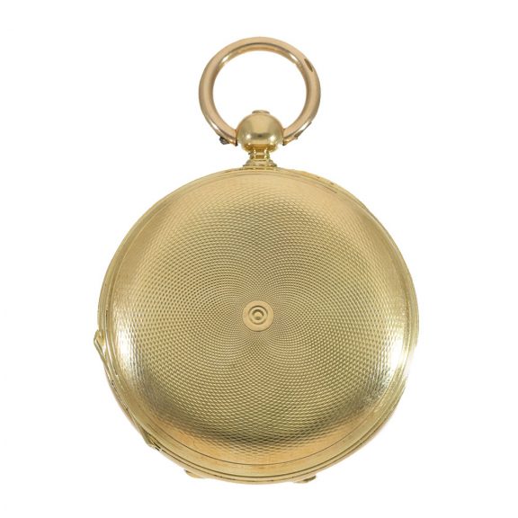 18 Carat gold skeletonized movement watch without dial Circa 1860 18 Carat gold skeletonized movement watch without dial Circa 1860