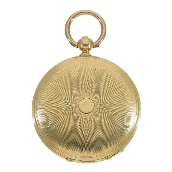 18 Carat gold skeletonized movement watch without dial Circa 1860 18 Carat gold skeletonized movement watch without dial Circa 1860