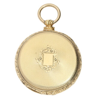 Swiss 18 carat gold open faced lever pocket watch Circa 1840
