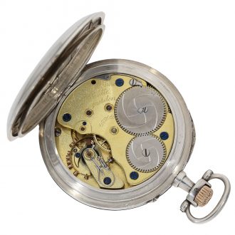 German silver lever watch with original box and papers Circa 1903