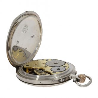 German silver lever watch with original box and papers Circa 1903