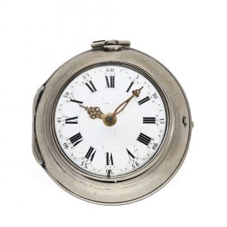 Swiss silver exceptionally large verge oignon watch Circa 1700