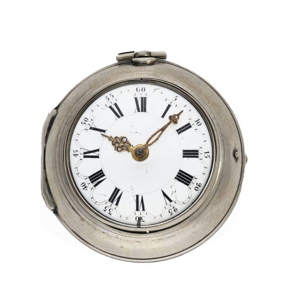 Swiss silver exceptionally large verge oignon watch Circa 1700
