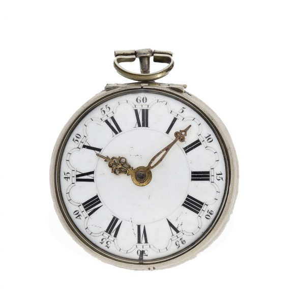 Swiss silver exceptionally large verge oignon watch Circa 1700 Swiss silver exceptionally large verge oignon watch Circa 1700