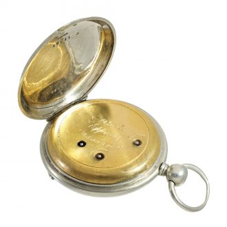 German silver lever watch with “Seconde Morte” Circa 1870