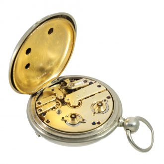 German silver lever watch with “Seconde Morte” Circa 1870