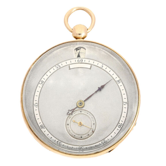 A French gold open face cylinder pocket watch Circa 1820 A French gold open face cylinder pocket watch Circa 1820