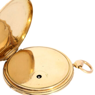 A French gold open face cylinder pocket watch Circa 1820 A French gold open face cylinder pocket watch Circa 1820