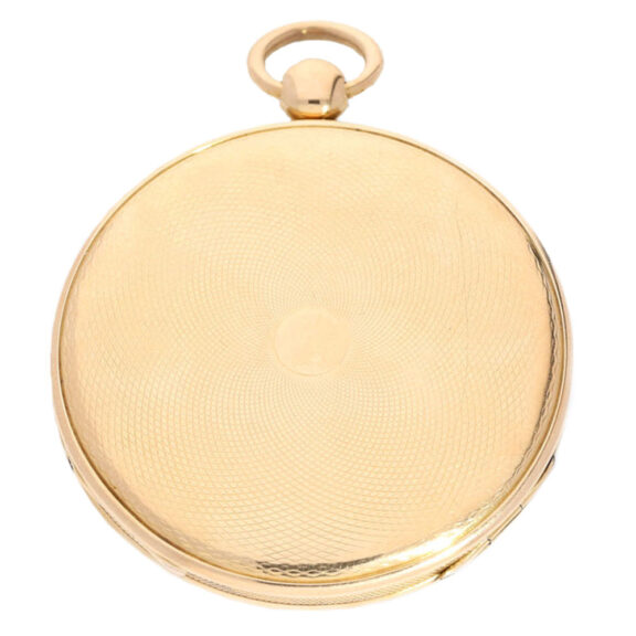 A French gold open face cylinder pocket watch Circa 1820 A French gold open face cylinder pocket watch Circa 1820