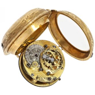 French ladies watch with diamonds and chatelaine Circa 1750