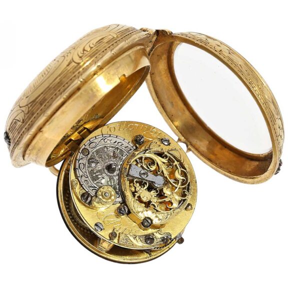 French ladies watch with diamonds and chatelaine Circa 1750 French ladies watch with diamonds and chatelaine Circa 1750