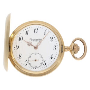 Swiss 14 carat gold full hunter ‘Chronomètre Genève’ Circa 1900
