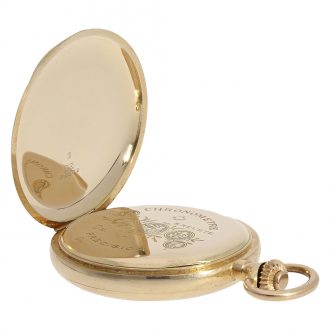 Swiss 14 carat gold full hunter ‘Chronomètre Genève’ Circa 1900