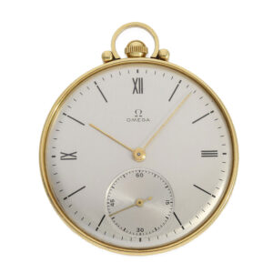 Swiss 18 carat dress watch with a silvered dial Circa 1930