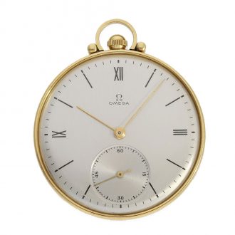 Swiss 18 carat dress watch with a silvered dial Circa 1930