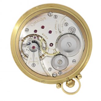 Swiss 18 carat dress watch with a silvered dial Circa 1930