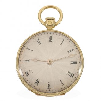 French 18 carat gold miniature Lépine watch in original box Circa 1830 French 18 carat gold miniature Lépine watch in original box Circa 1830