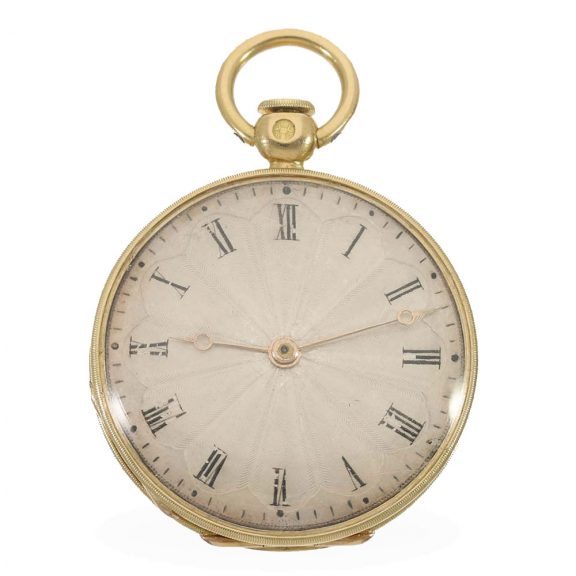 French 18 carat gold miniature Lépine watch in original box Circa 1830 French 18 carat gold miniature Lépine watch in original box Circa 1830
