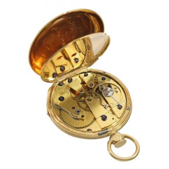 French 18 carat gold miniature Lépine watch in original box Circa 1830 French 18 carat gold miniature Lépine watch in original box Circa 1830