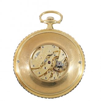 Swiss 18 carat gold very fine dress watch with sapphire embellishments Circa 1910
