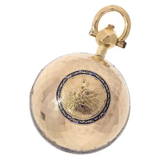 Swiss gold/enamel form watch "Boulle de Geneve" Circa 1800