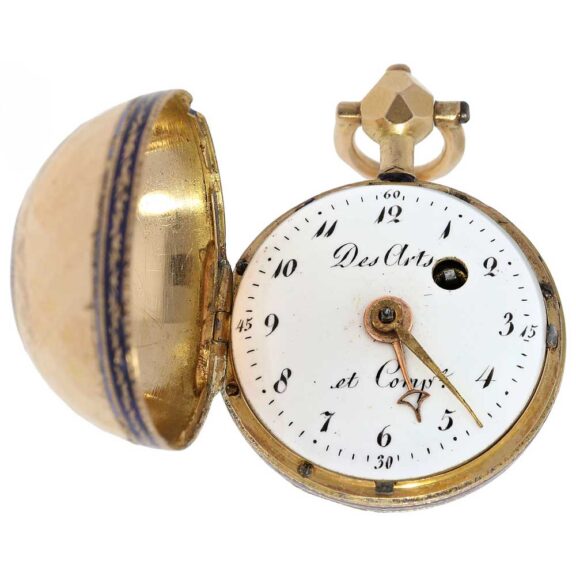 Swiss gold/enamel form watch "Boulle de Geneve" Circa 1800