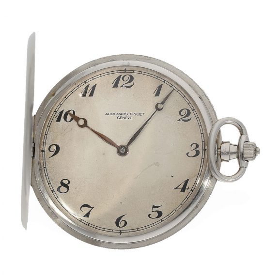 Swiss platinum full hunter cased lever escapement watch Circa 1920