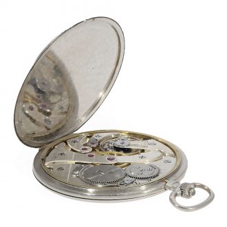 Swiss platinum full hunter cased lever escapement watch Circa 1920