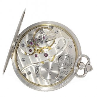 Swiss platinum full hunter cased lever escapement watch Circa 1920