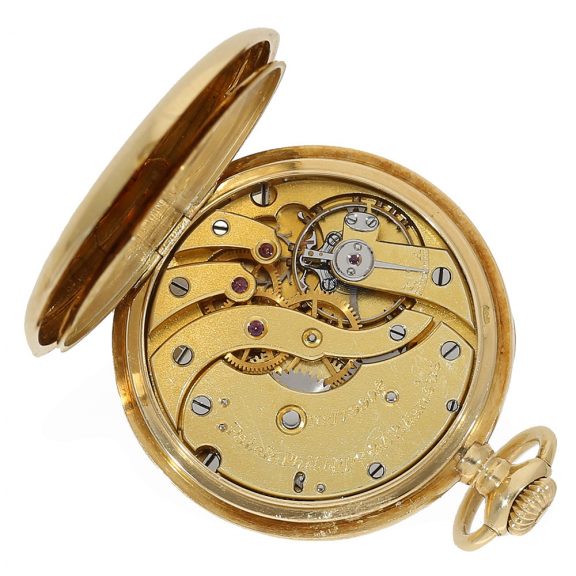 Swiss exceptionally small 18K gold lever pocket watch Circa 1900 Swiss exceptionally small 18K gold lever pocket watch Circa 1900