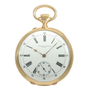 Swiss 18 carat gold half chronometer pocket watch Circa 1905