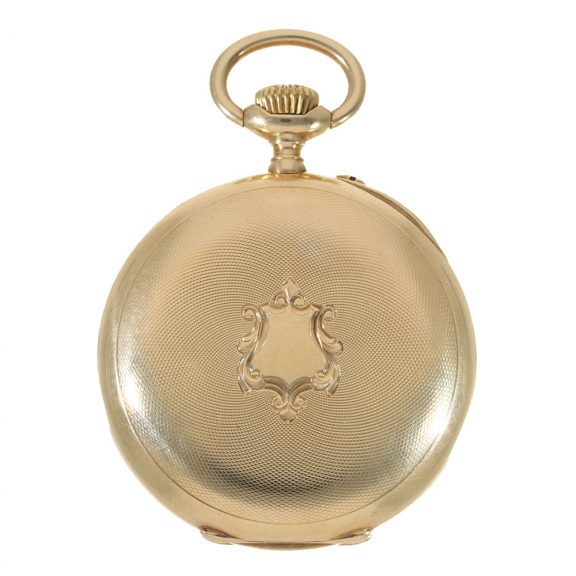 Swiss 18 carat gold half chronometer pocket watch Circa 1905 Swiss 18 carat gold half chronometer pocket watch Circa 1905