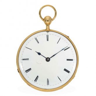 English 18 carat gold cylinder watch with repeater Circa 1820