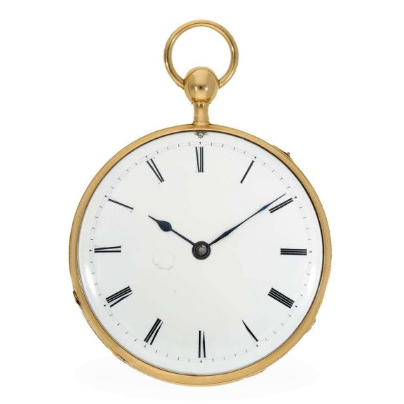 English 18 carat gold cylinder watch with repeater Circa 1820