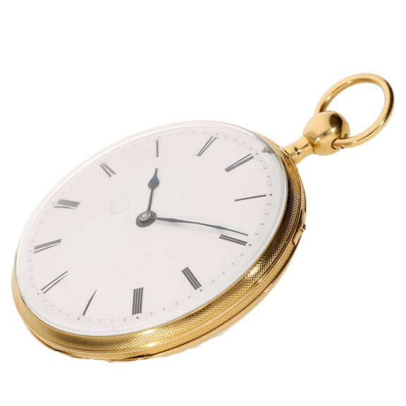English 18 carat gold cylinder watch with repeater Circa 1820 English 18 carat gold cylinder watch with repeater Circa 1820