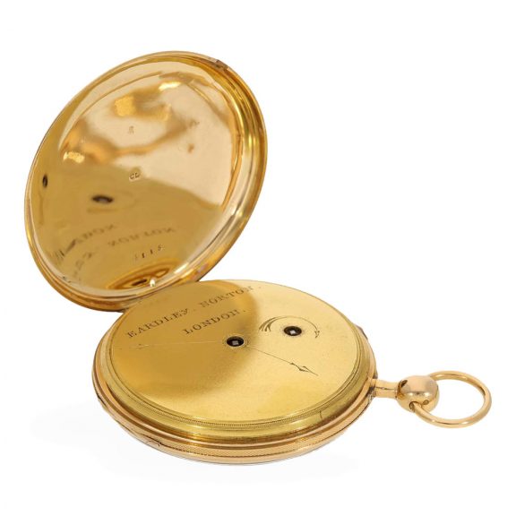 English 18 carat gold cylinder watch with repeater Circa 1820 English 18 carat gold cylinder watch with repeater Circa 1820