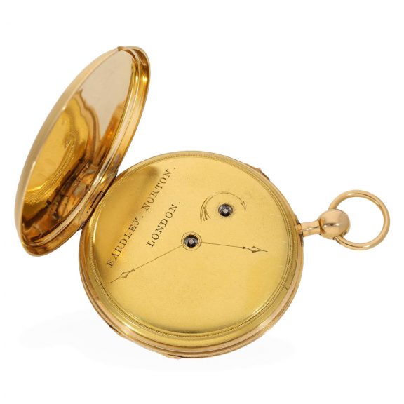 English 18 carat gold cylinder watch with repeater Circa 1820 English 18 carat gold cylinder watch with repeater Circa 1820