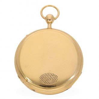 English 18 carat gold cylinder watch with repeater Circa 1820