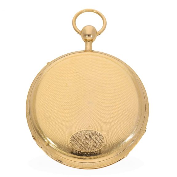English 18 carat gold cylinder watch with repeater Circa 1820 English 18 carat gold cylinder watch with repeater Circa 1820