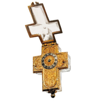 French rock crystal crucifix-shaped pendant watch Circa 1590