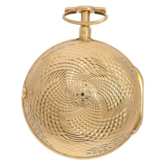 Gold quarter repeating à toc et à tac verge watch Circa 1750